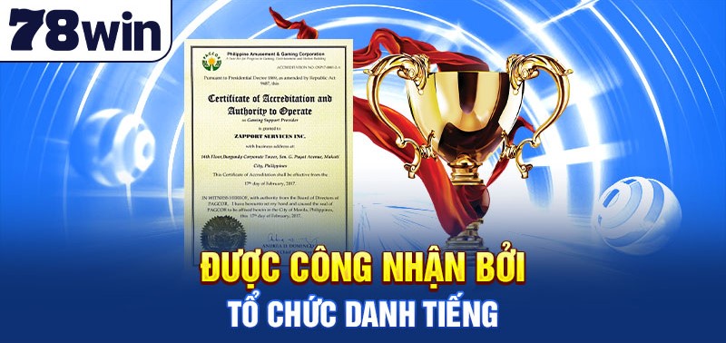 Giấy phép hoạt động 78win